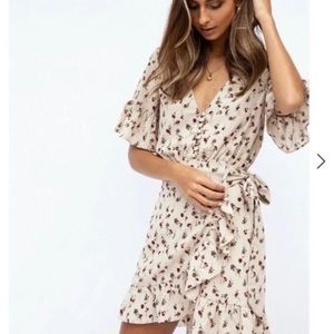 Sabo Skirt Floral Print Ruffle Mini Dress size M